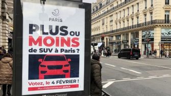 巴黎SUV停車每小時18歐元，市民投票定升幅助環保