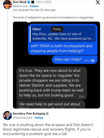 颶風救災行動被大選騎劫，特朗普馬斯克被指造謠